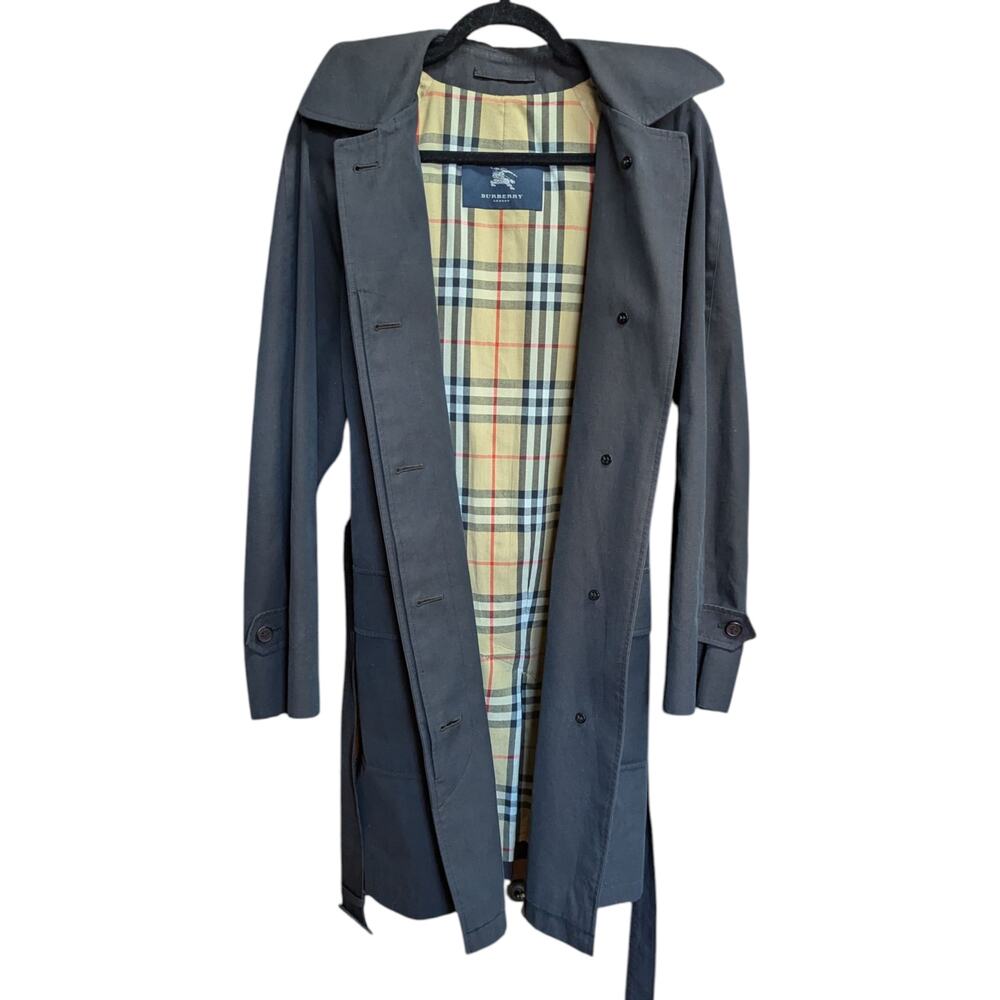 Burberry Black Belted Trench Coat - Picture 5 of 13